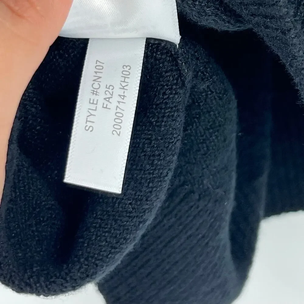 J. Crew Women's Cotton-Blend Knit Crew-Neck Sweater Black Size XXS/XS NWT